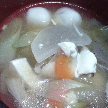 冷蔵庫の半端な野菜たちが片付きました☆里芋入れたら美味しかったですよ～(^o^) ごちそうさまでした！